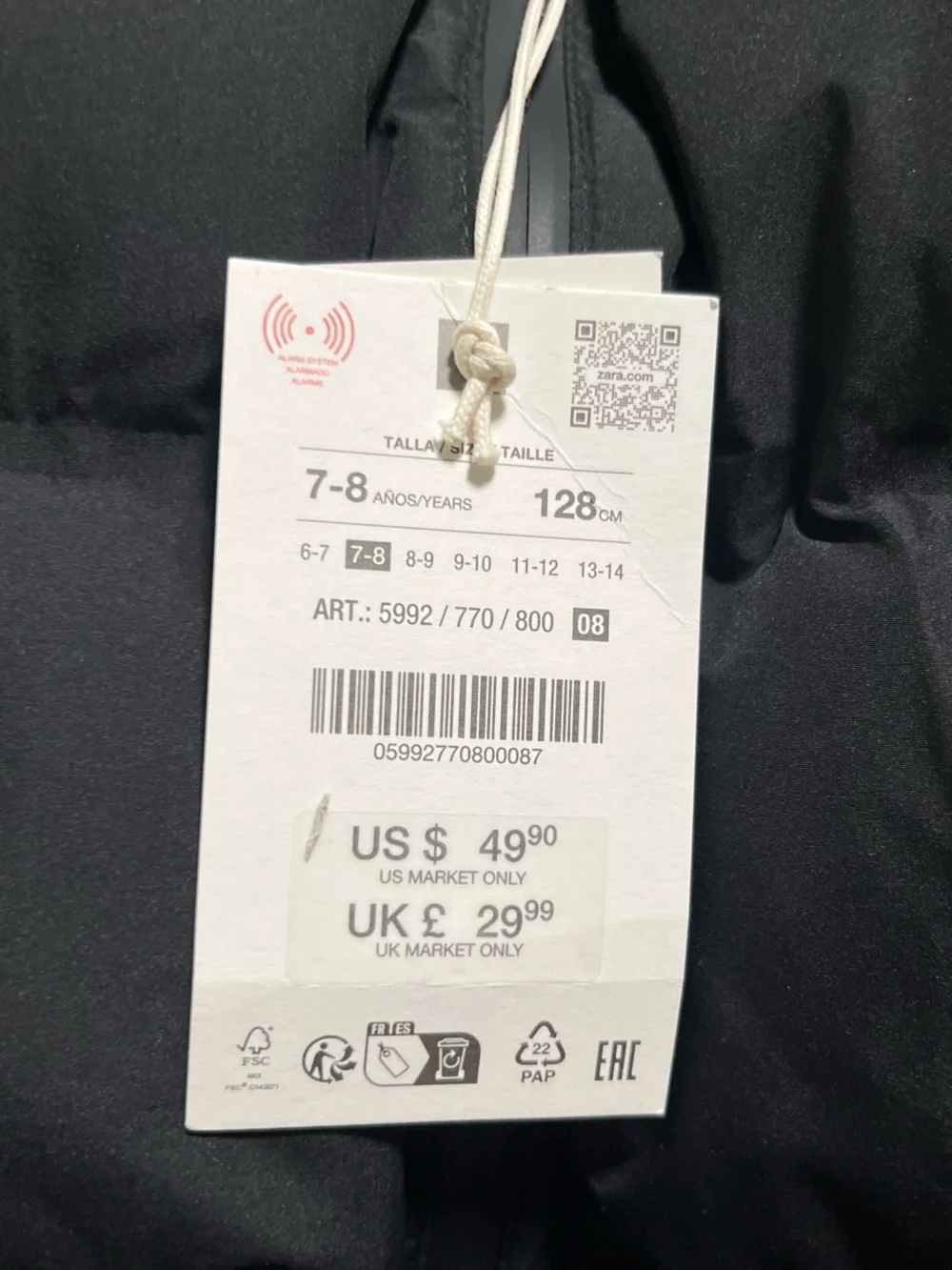 Zara Kids Puffer Coat